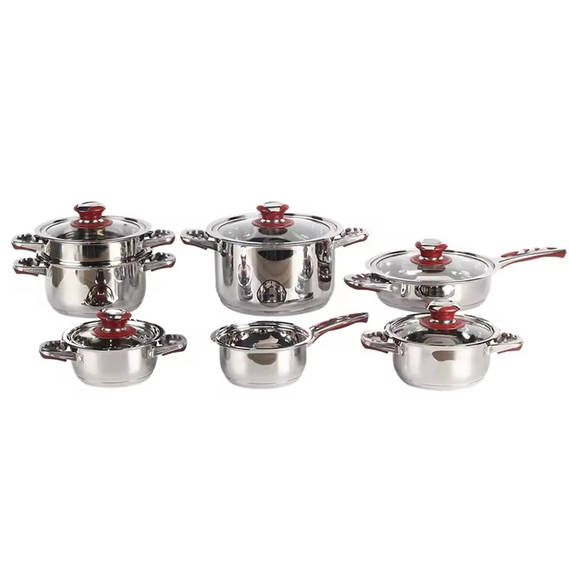 With Tempered Glass Lid, Stainless Steel Cookware Set