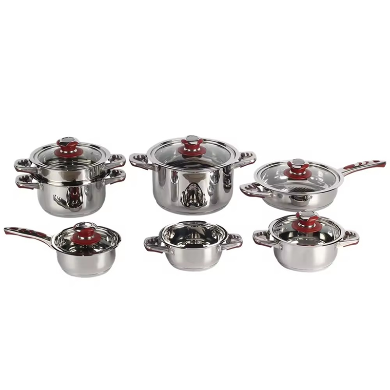 With Tempered Glass Lid, Stainless Steel Cookware Set