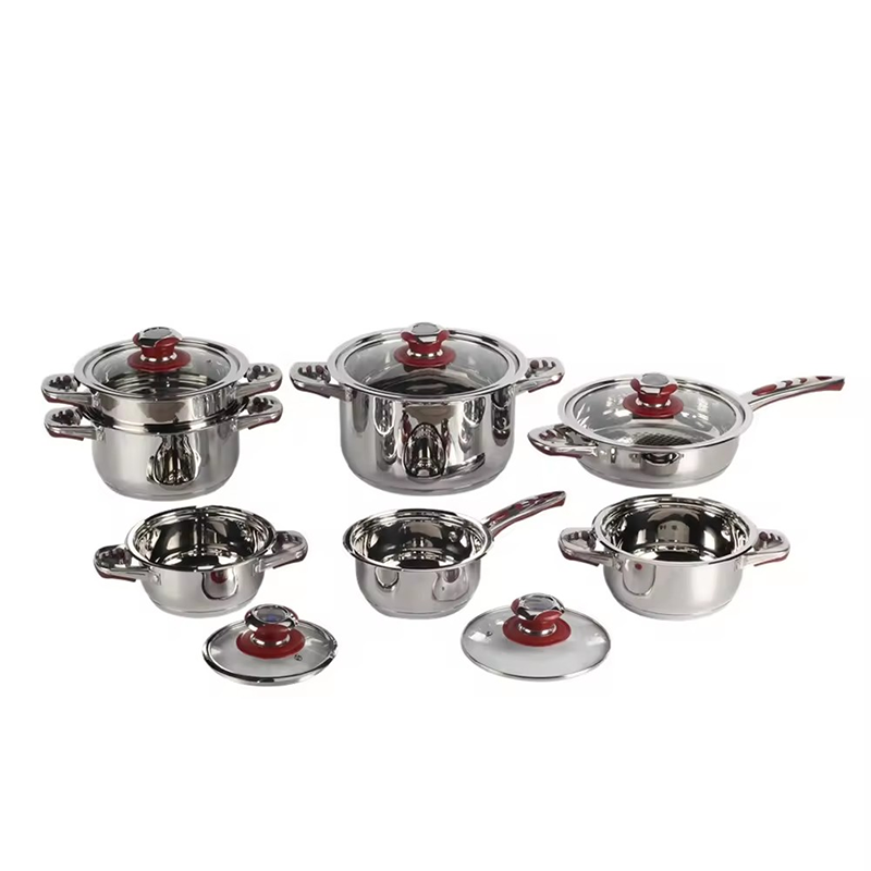 With Tempered Glass Lid, Stainless Steel Cookware Set