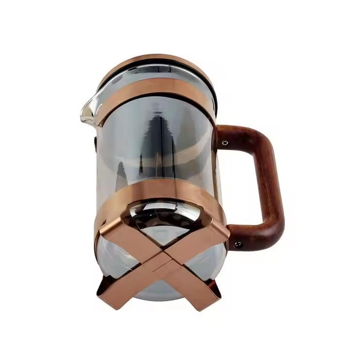 Wood Handle Glass Coffee French Press