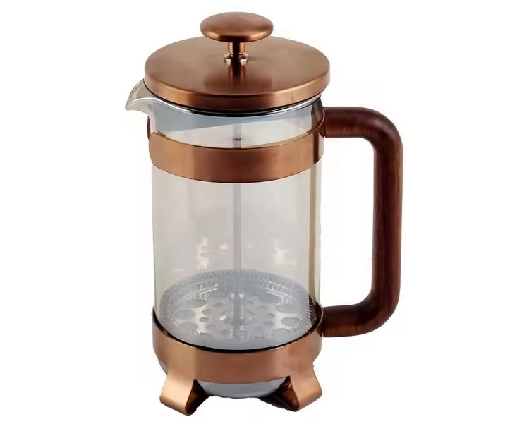 Wood Handle Glass Coffee French Press