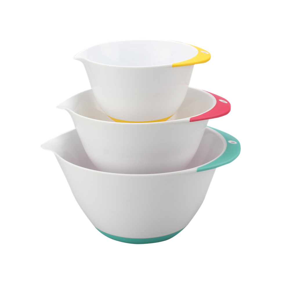 3pcs Plastic Mixing Bowl Set