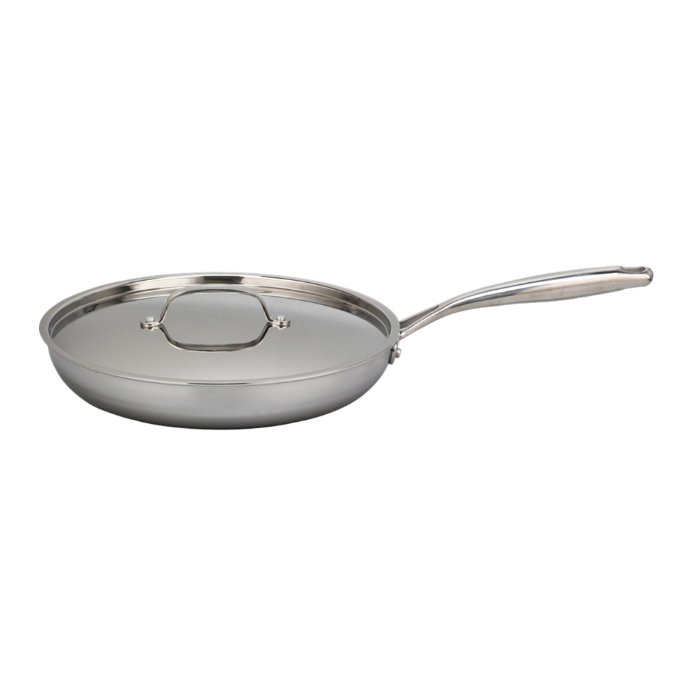 Stainless Steel Tri-Ply Frying Pan With Ss Lid