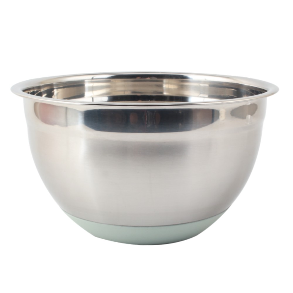 3size Silicone Base Stainless Steel Salad Bowl Set