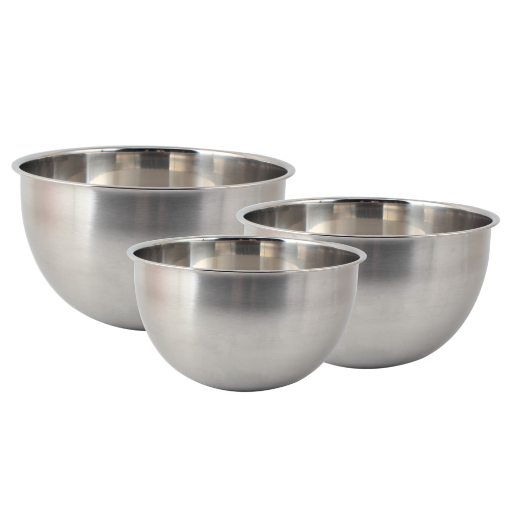 3size Stainless Steel Salad Bowl Set