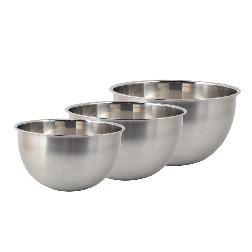 3size Stainless Steel Salad Bowl Set