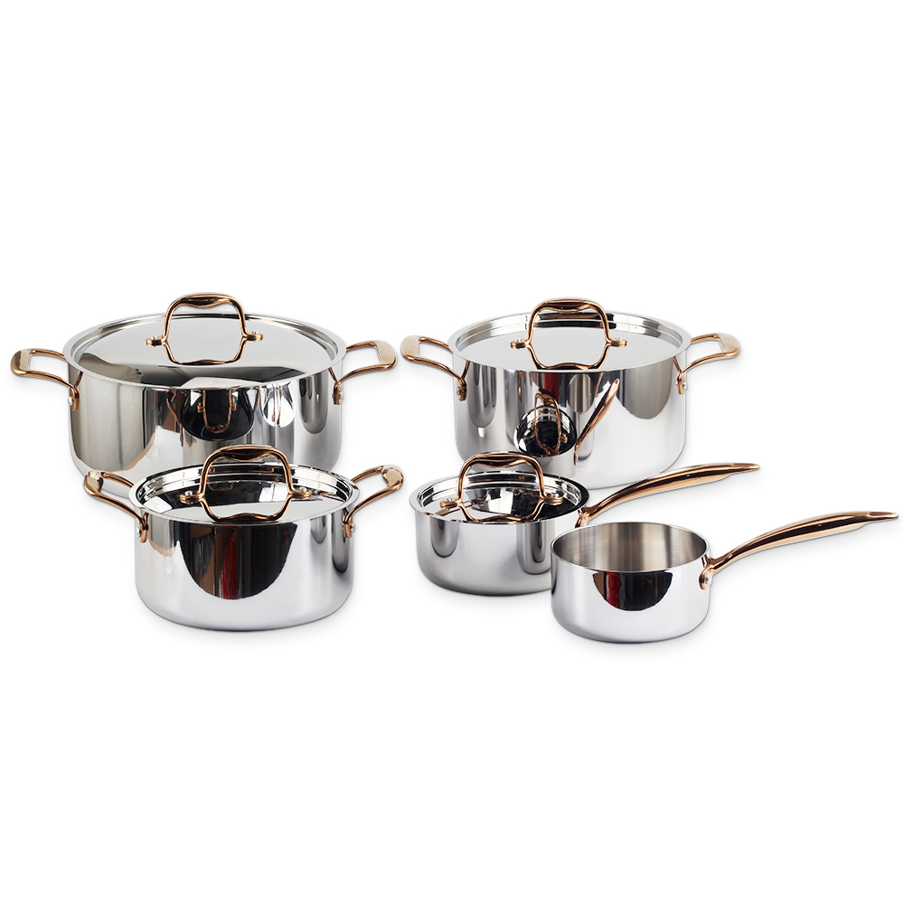 Whole-Clad Tri-Ply Stainless Steel Induction Cookware Set