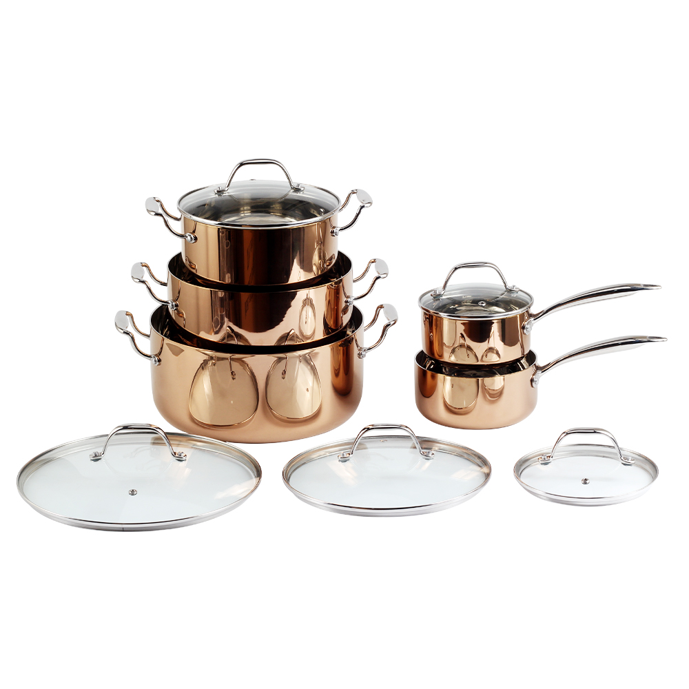 Whole Tri-Ply Copper Pots And Pans Set