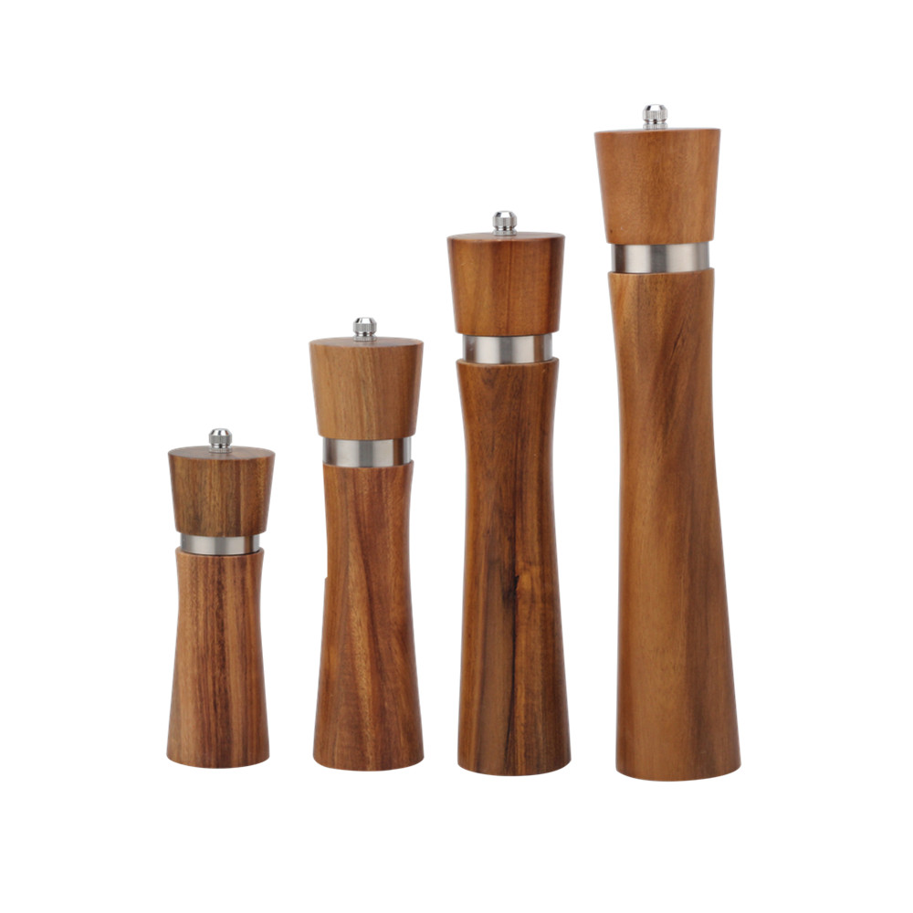 Stainless Steel Core Wooden Pepper Grinder