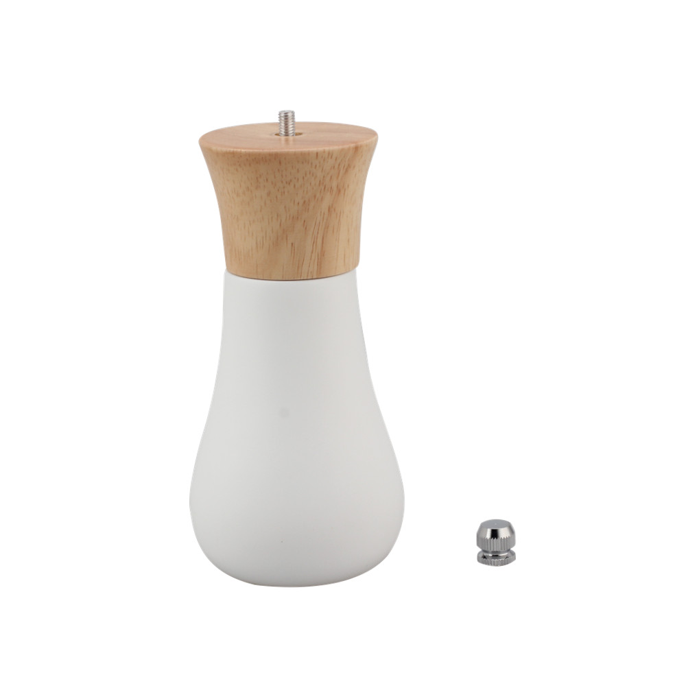 Wooden Salt And Pepper Grinder, Adjustable Coarseness With Ceramic Grinders