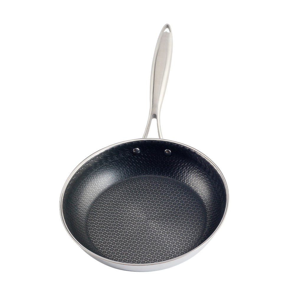 8 Inch Honeycomb Coatings Stainless Steel Frying Pan