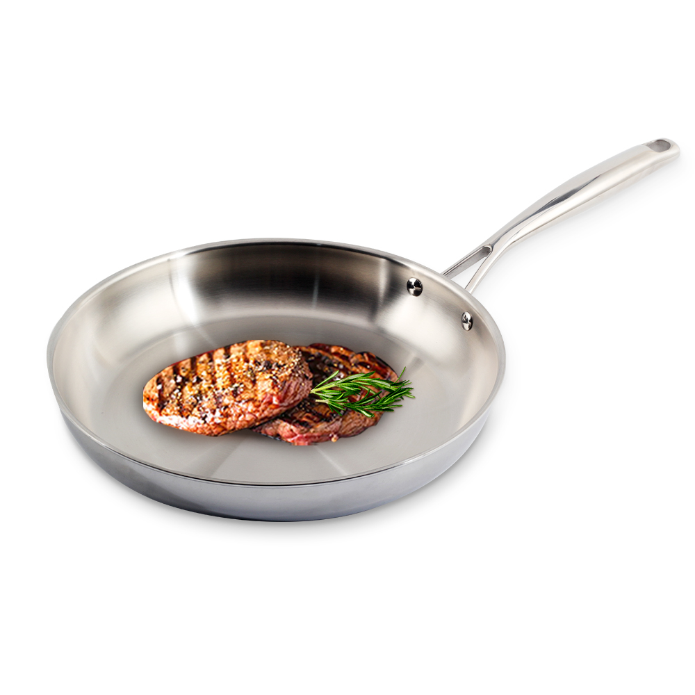 Tri-Ply 12 Inch Stainless Steel Frying Pan