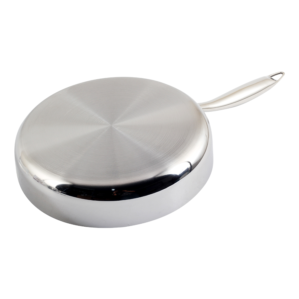 12 Inch Tri-Ply Stainless Steel Frying Pan With Lid