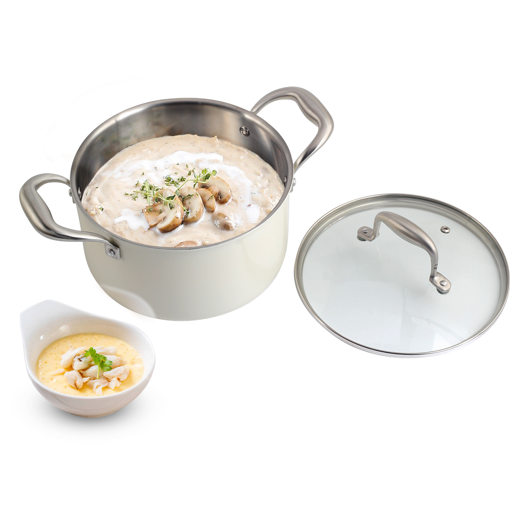 Tri-Ply Stainless Steel 5 Qt Stock Pot With Lid