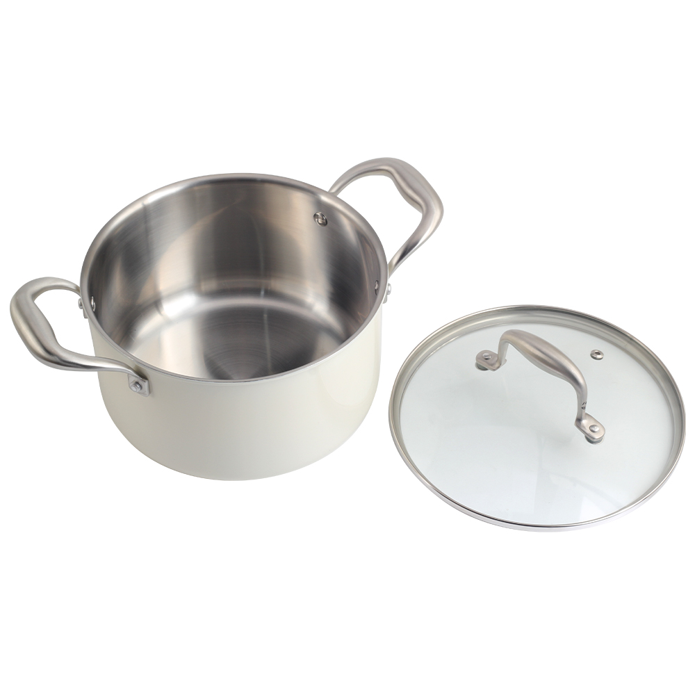 Tri-Ply Stainless Steel 5 Qt Stock Pot With Lid