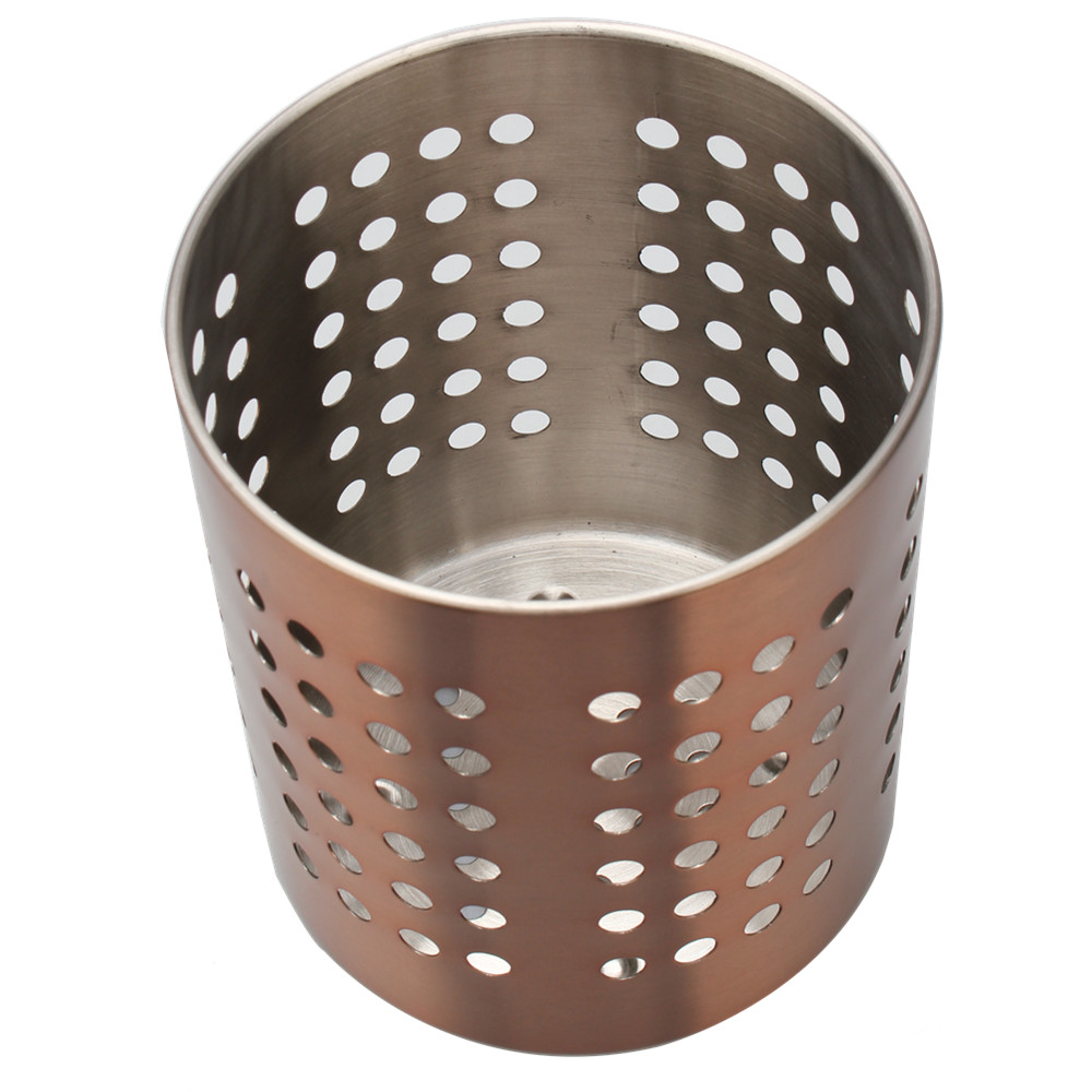 Stainless Steel Utensils Caddy and Kitchen Decor Utensil Pot for New Home and Apartment