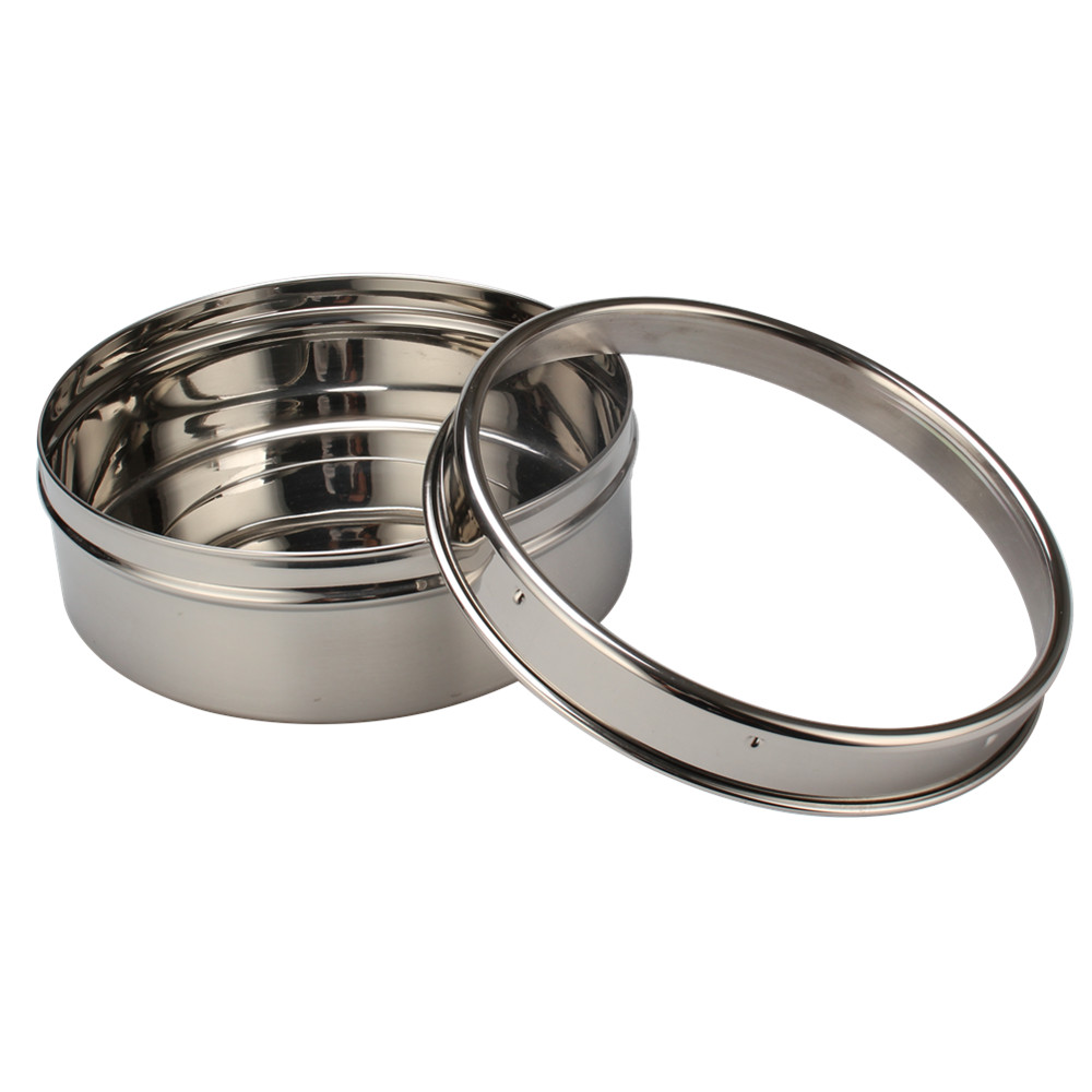 Storage Tin With Window in Lid, Stainless Steel Biscuit Tin