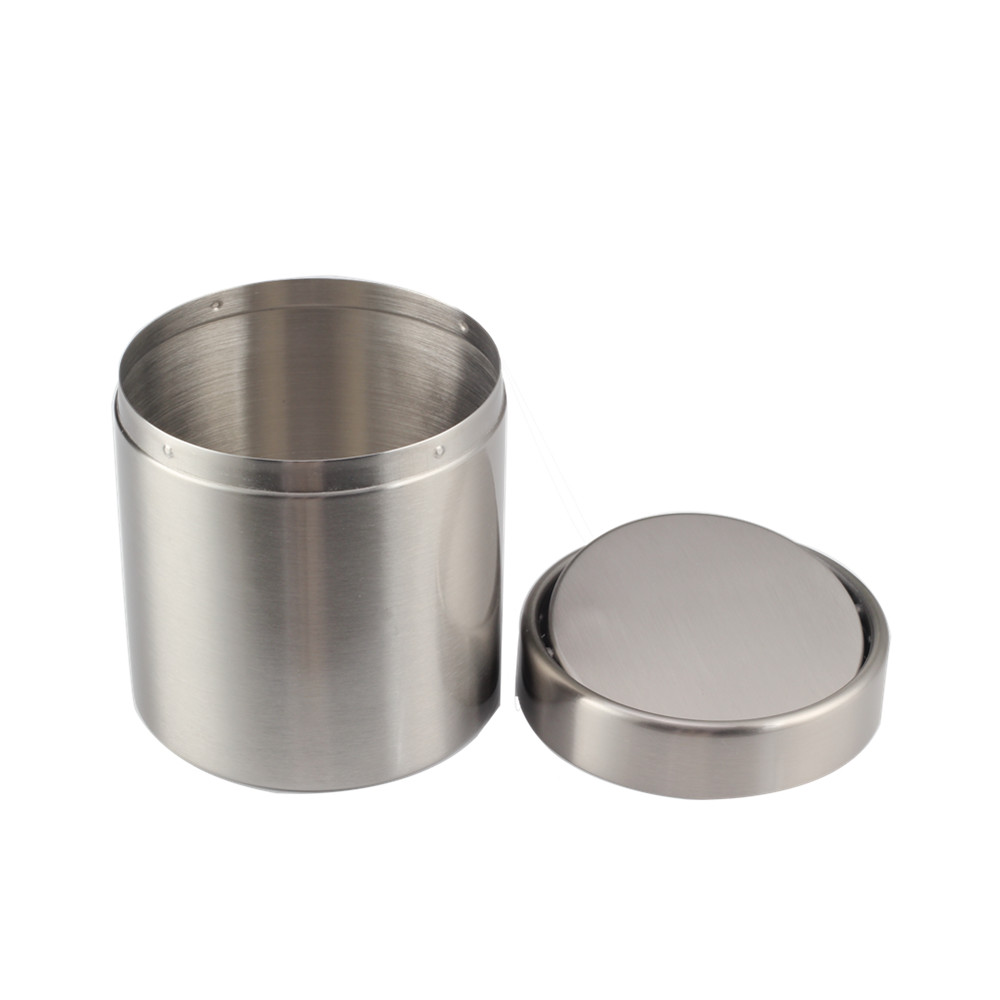 Mini Trash Can With Lid, Desktop Small Stainless Steel Trash Can