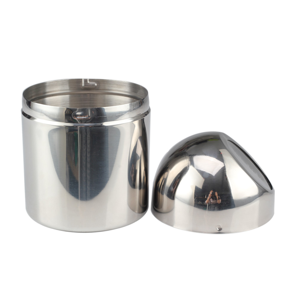 Stainless Steel Garbage Bin With Swing Lid, Small Countertop Trash Can for Home, Office, Kitchen