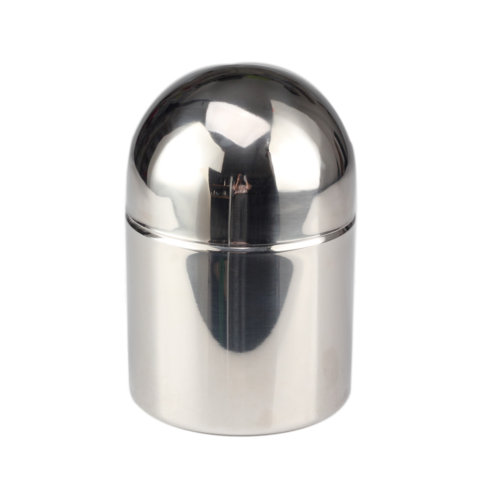 Stainless Steel Garbage Bin With Swing Lid, Small Countertop Trash Can for Home, Office, Kitchen