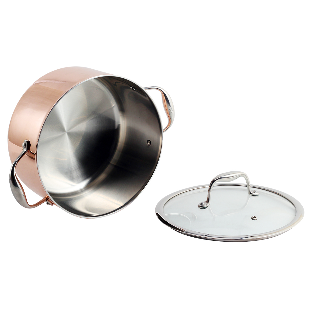 Stainless Steel Stock Pot With Glass Lid