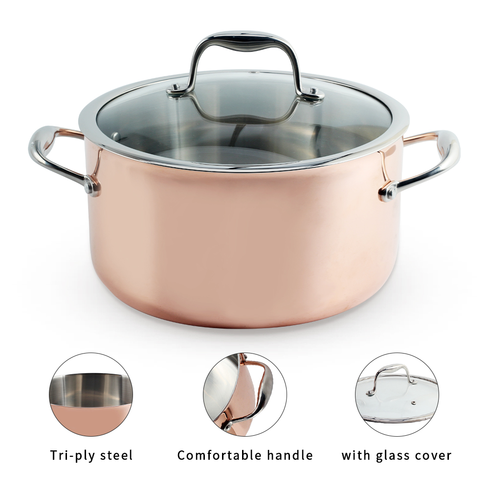 Stainless Steel Stock Pot With Glass Lid