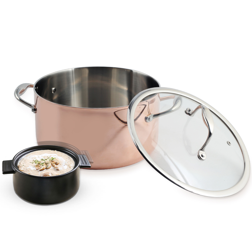 Stainless Steel Stock Pot With Glass Lid