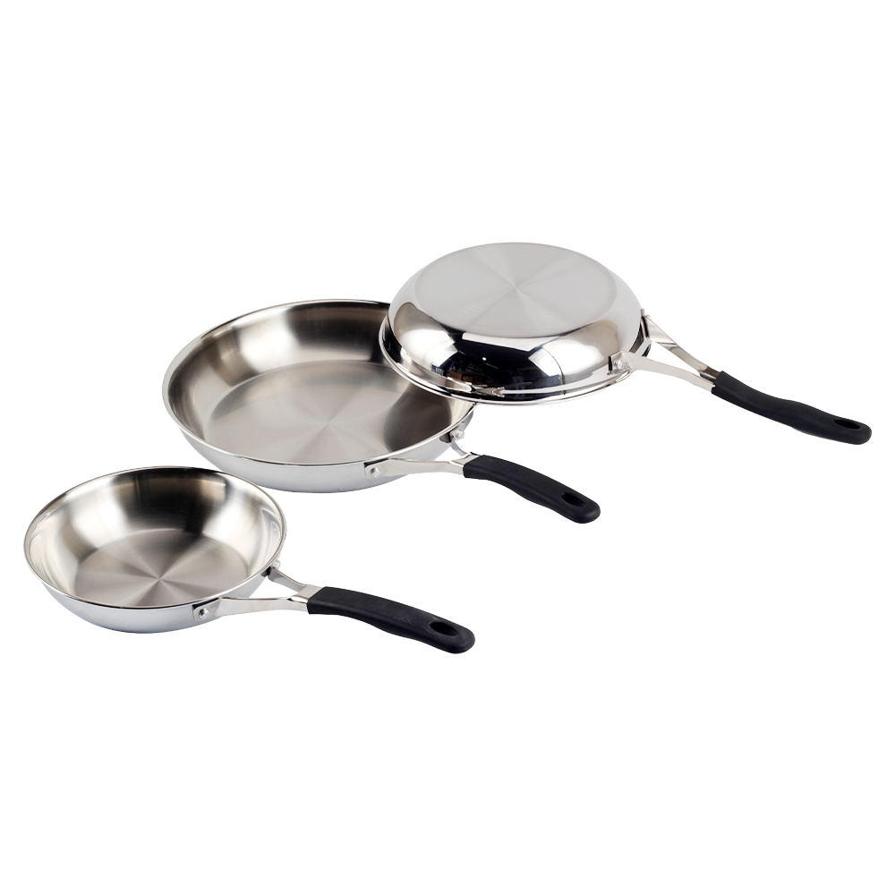 3 Ply Stainless Steel Cookware Set With Silicone Handle