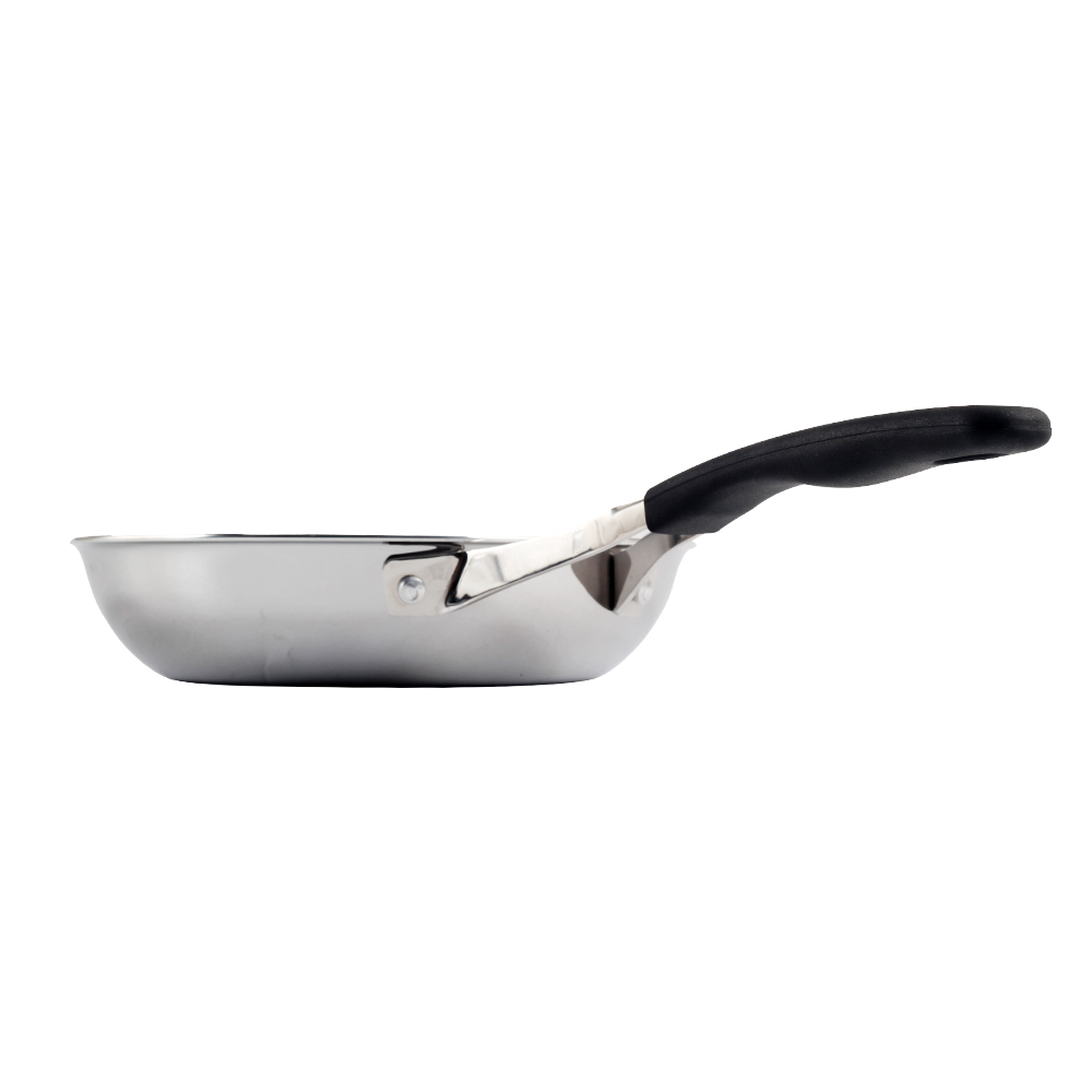 Triply Stainless Steel Frying Pan With Silicone Handle