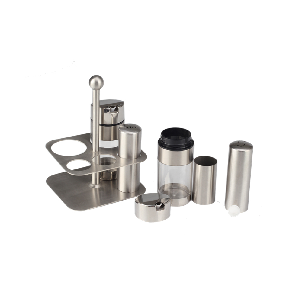 Stainless Steel Salt and Pepper Shakers with Lid Suitable for Storing Various Kitchen Seasonings