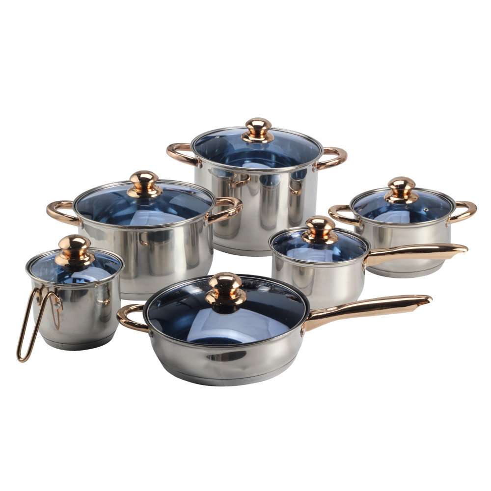 Stainless Steel Cookware Sets 12-Piece