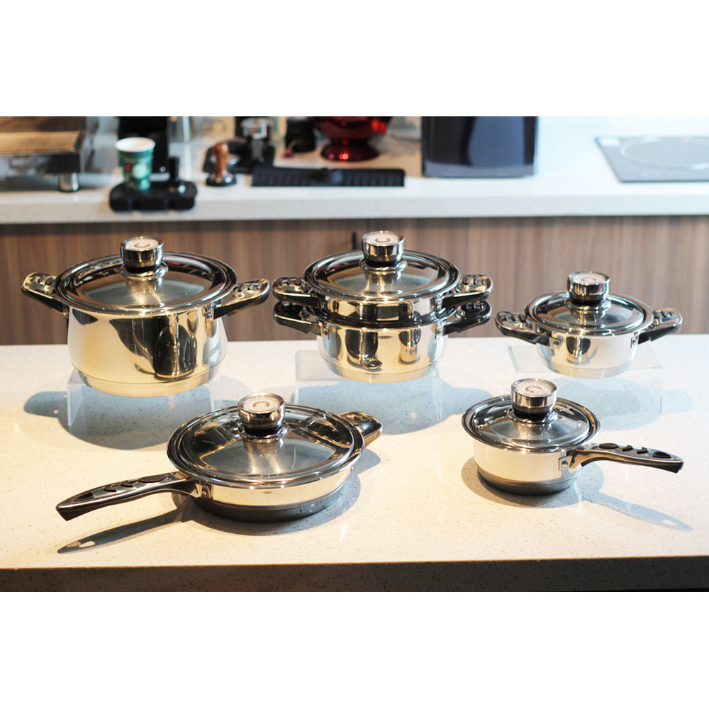 12-Piece Stainless Steel Pots And Pans