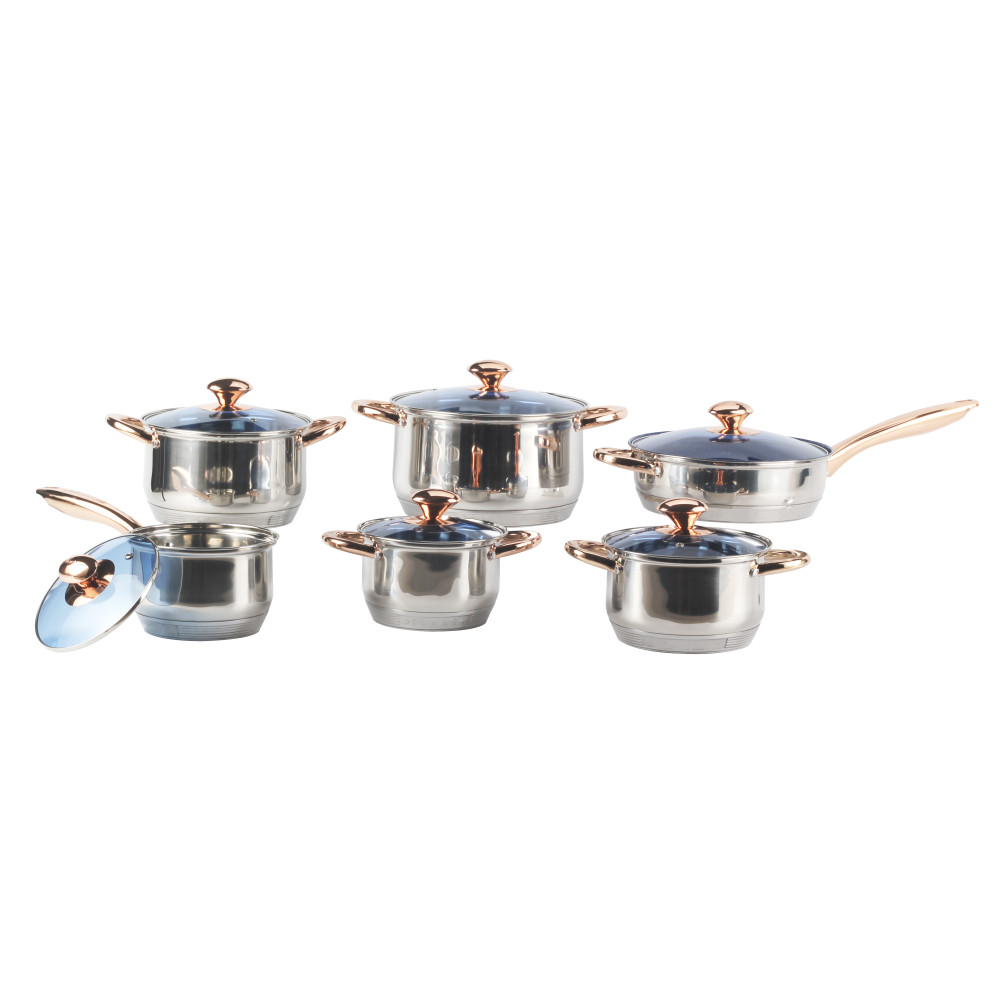 Non-Stick Cookware Set With Golden Handle