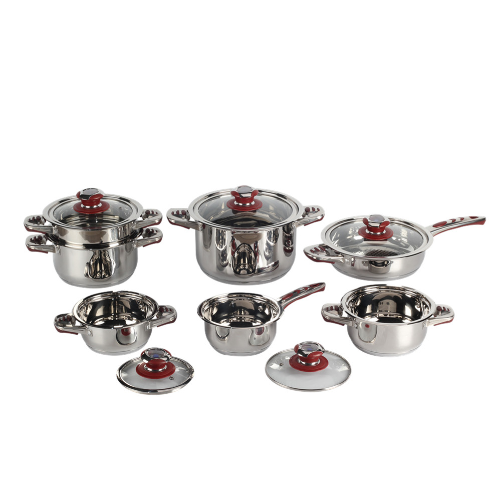 Stainless Steel Cookware Set With Heat Manage Thermometer Knob