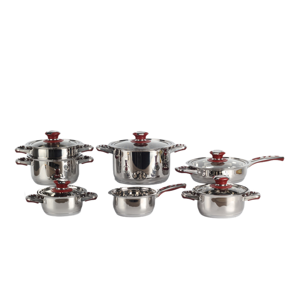 Stainless Steel Cookware Set With Heat Manage Thermometer Knob