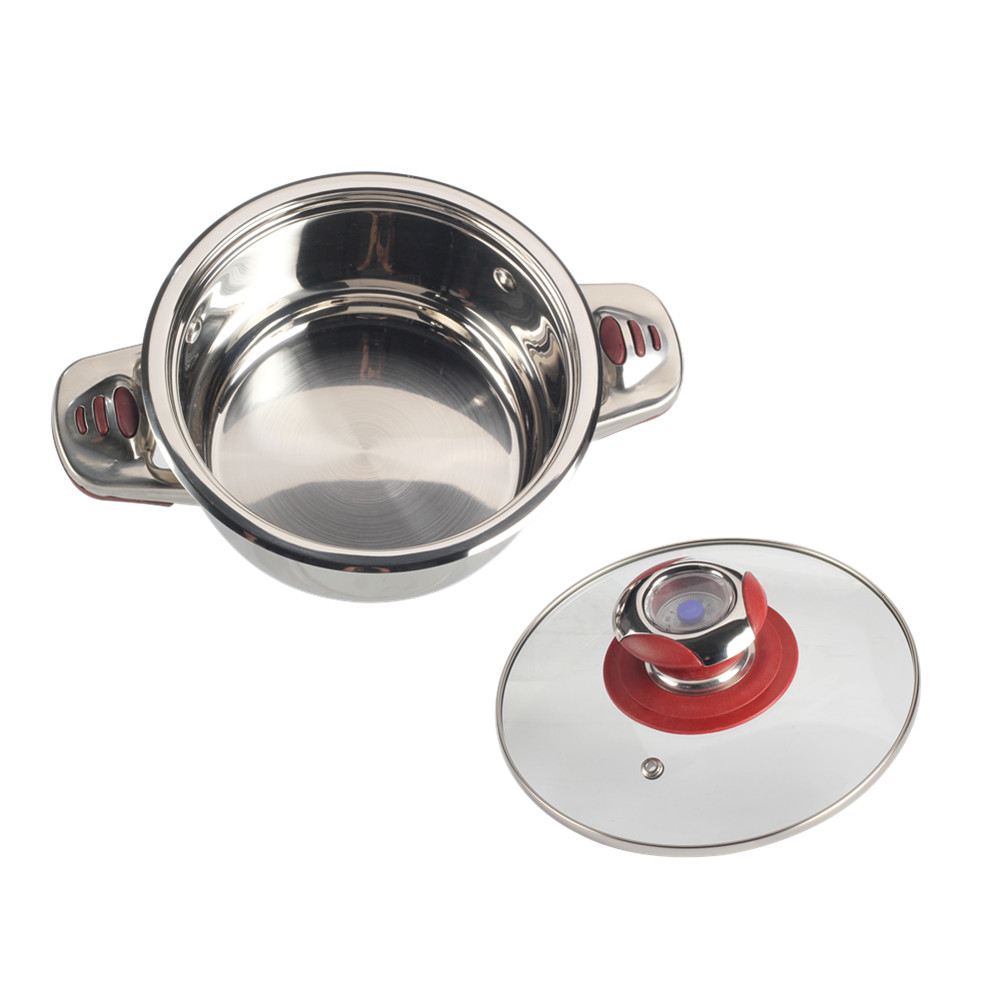 Stainless Steel Cookware Set With Heat Manage Thermometer Knob