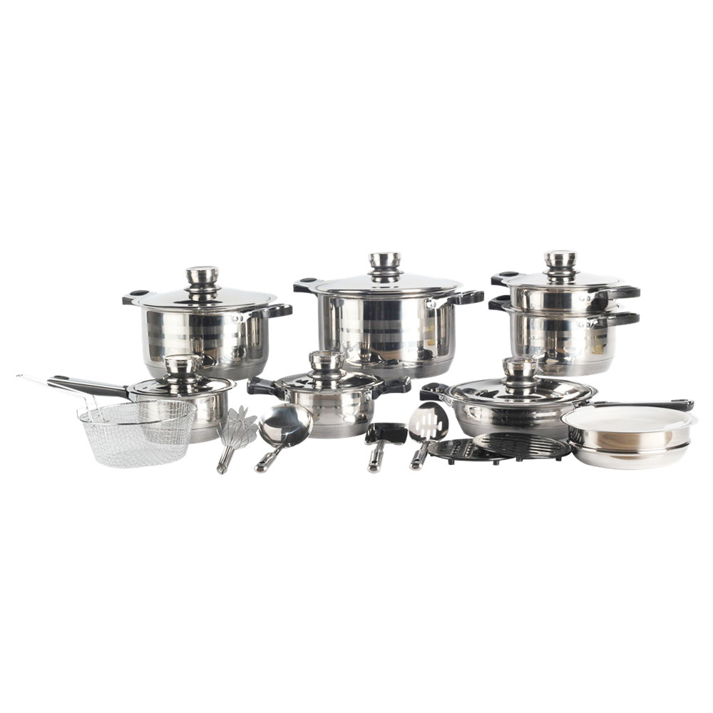 22pcs Stainless Steel Cookware Set