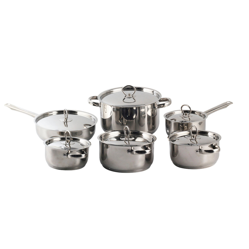 10pcs Stainless Steel Cookware Set With Stainless Steel Lid