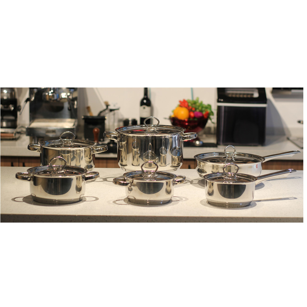 10pcs Stainless Steel Cookware Set With Stainless Steel Lid