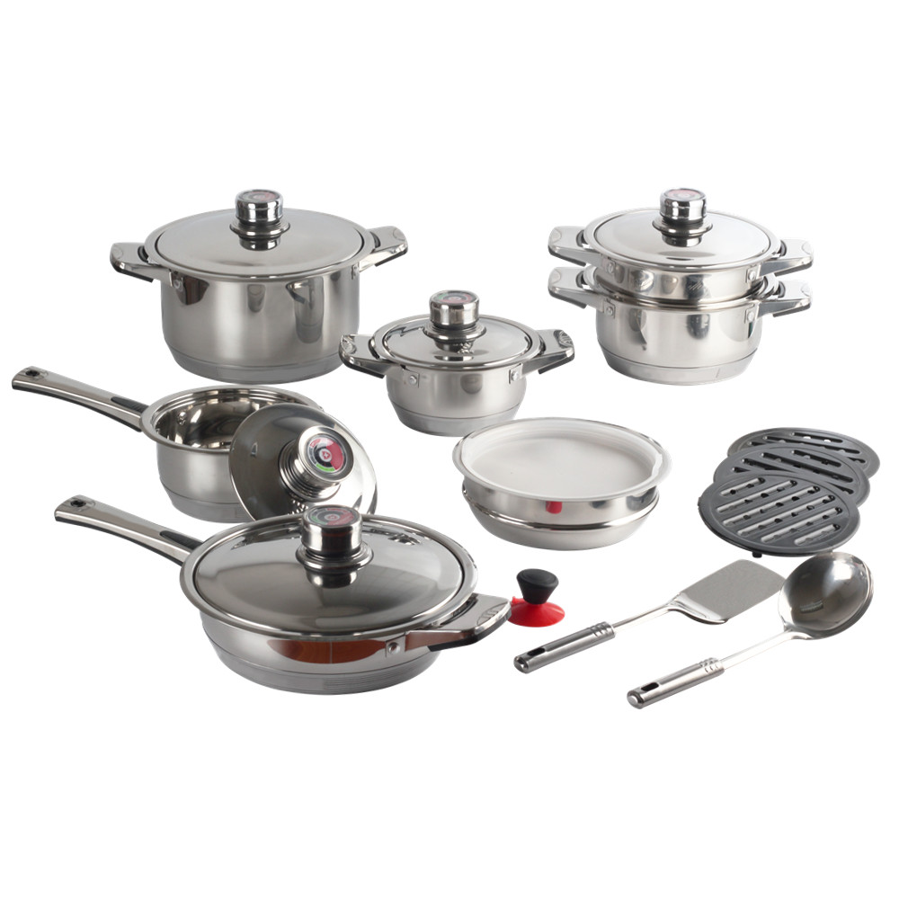 19pcs Stainless Steel Cookware Set