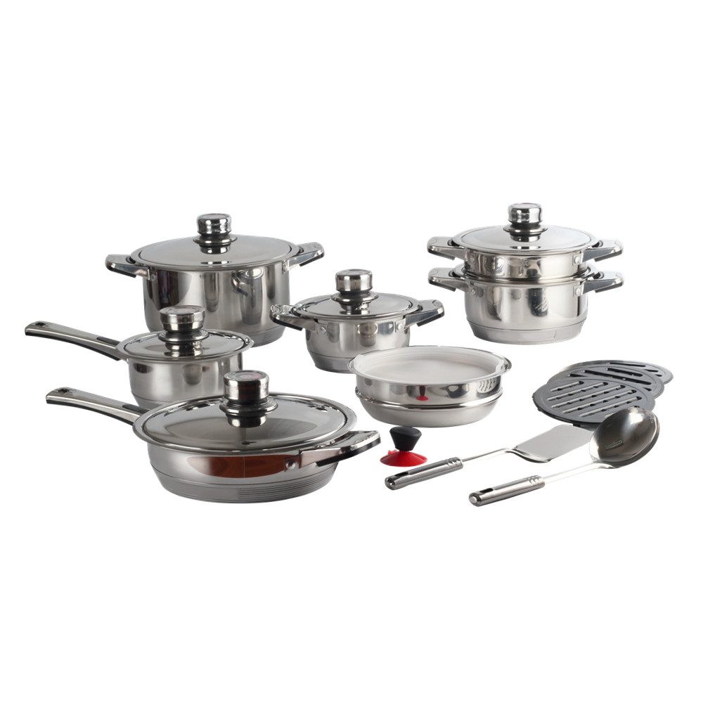 19pcs Stainless Steel Cookware Set