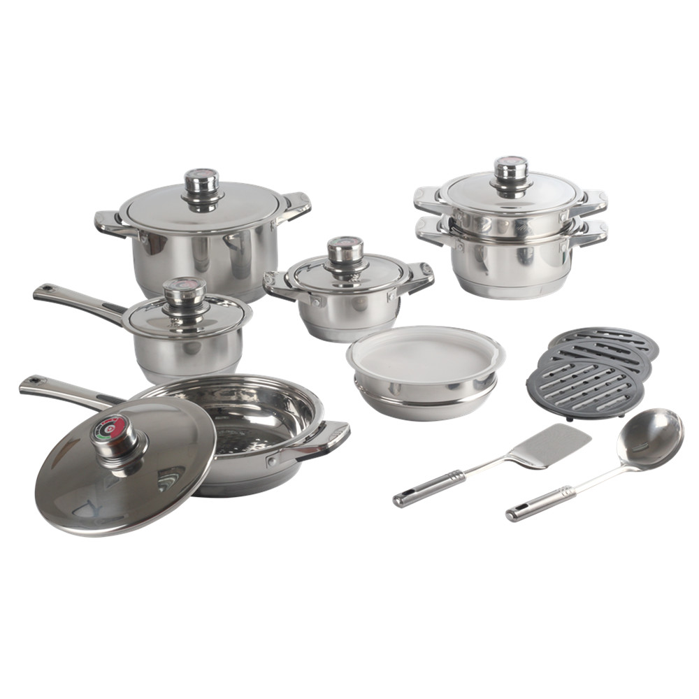 19pcs Stainless Steel Cookware Set