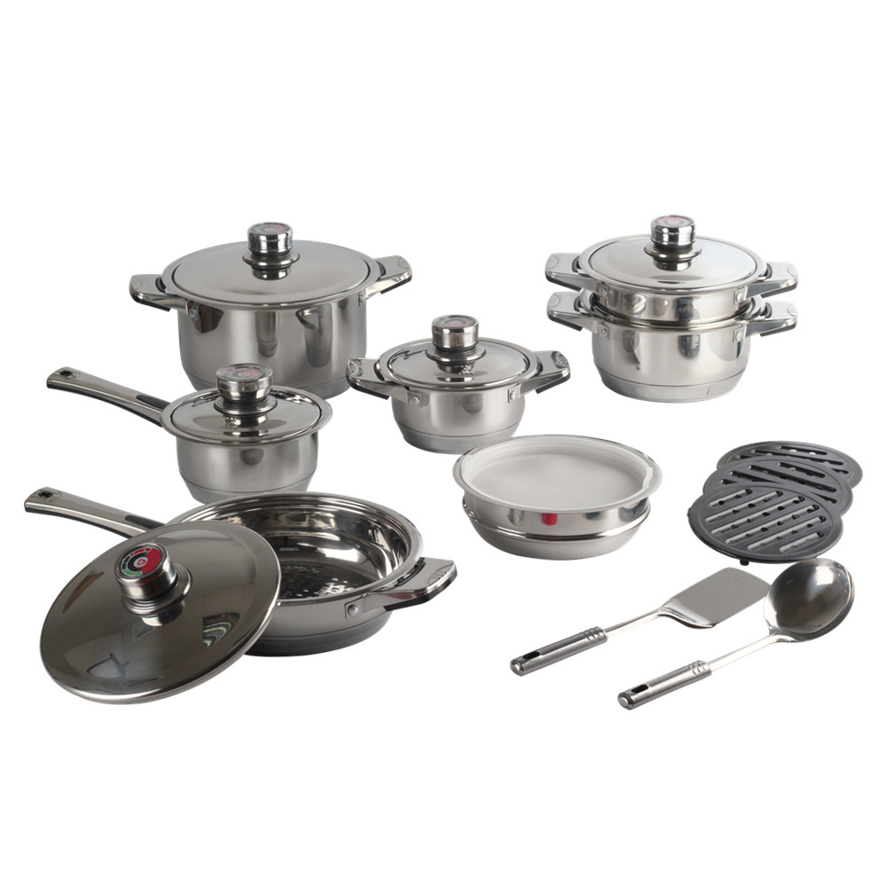 19pcs Stainless Steel Cookware Set