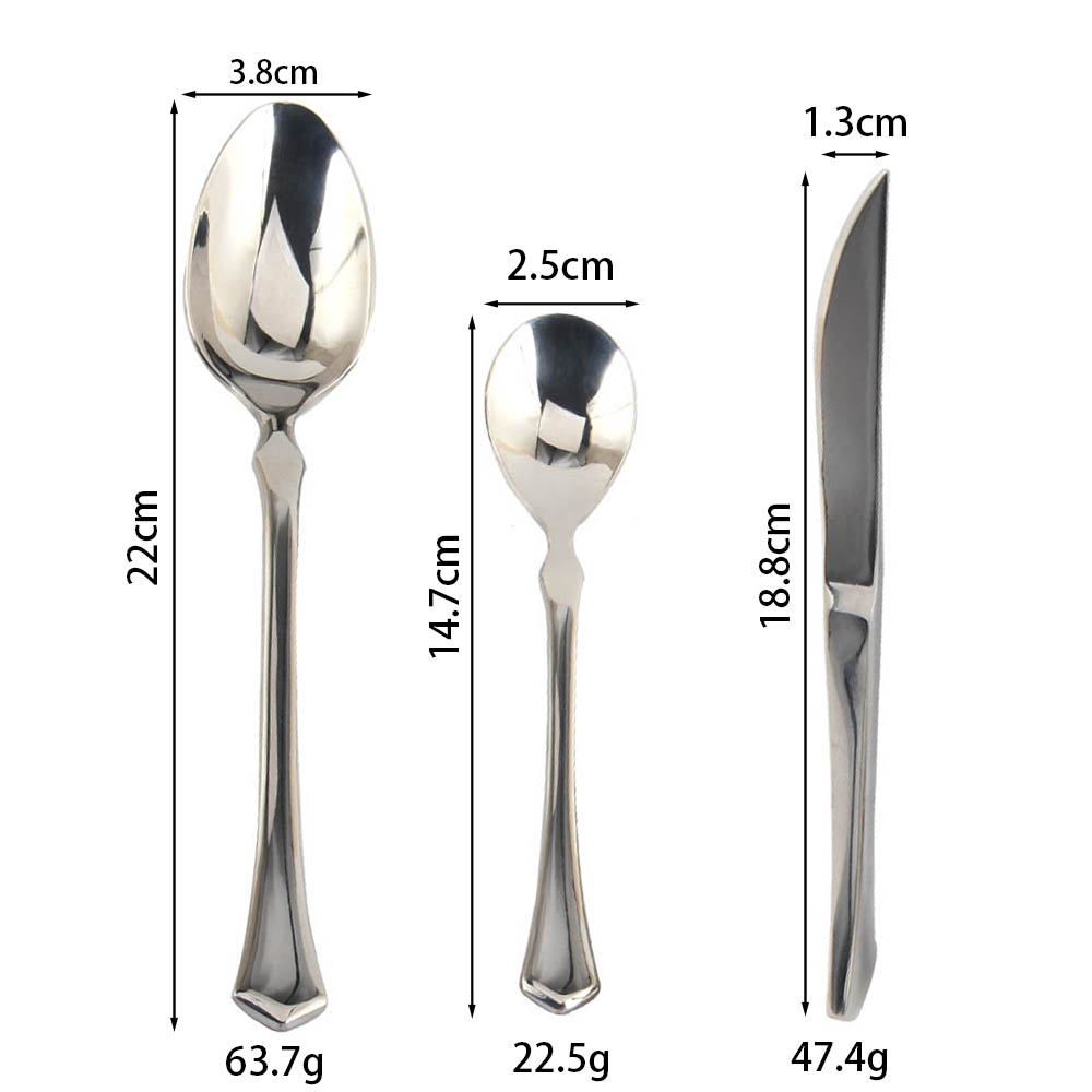 3pcs Metal Steel Flatware Sets