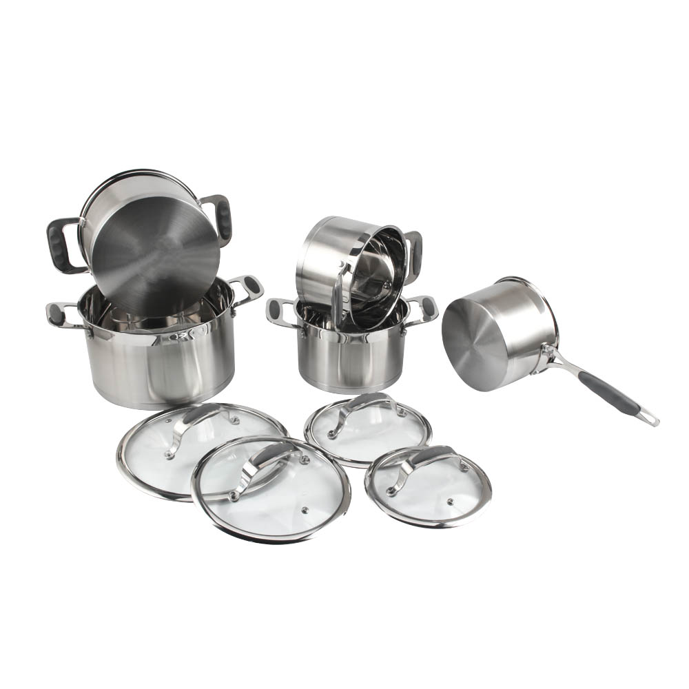 Induction Cookware Set With Glass Lid