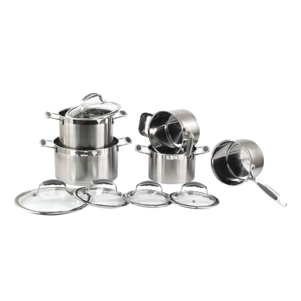 Induction Cookware Set With Glass Lid