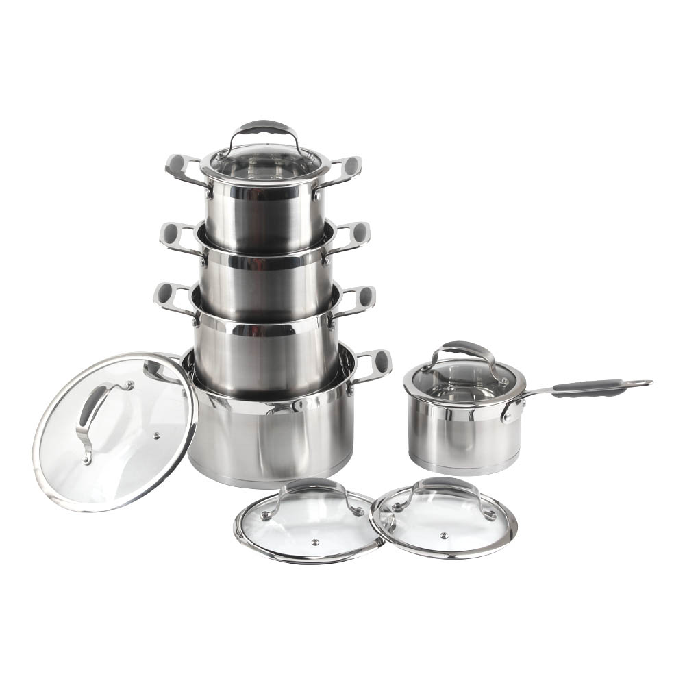 Induction Cookware Set With Glass Lid