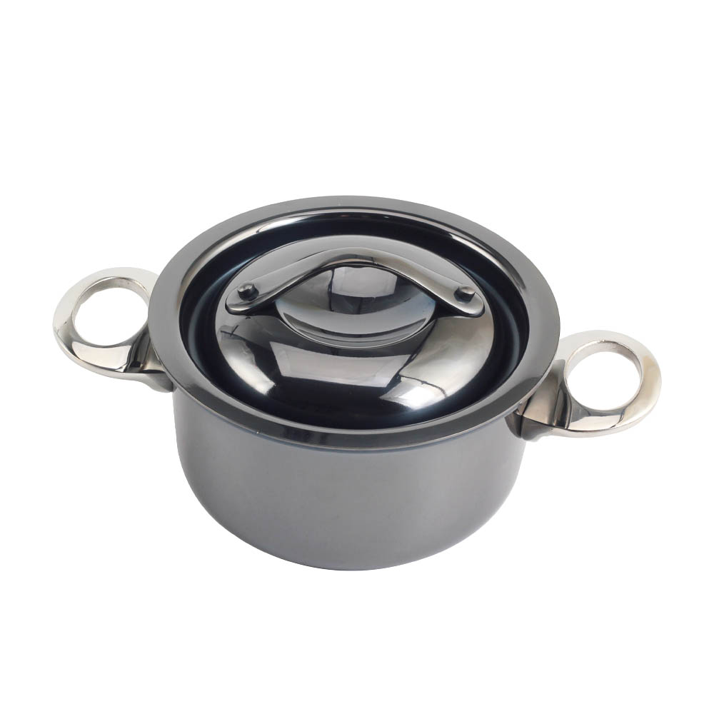 Gun Black Stainless Steel Tri-Ply Mini Sauce Pot