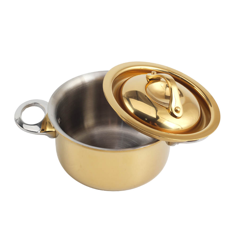 Gold Stainless Steel Tri-Ply Mini Sauce Pot