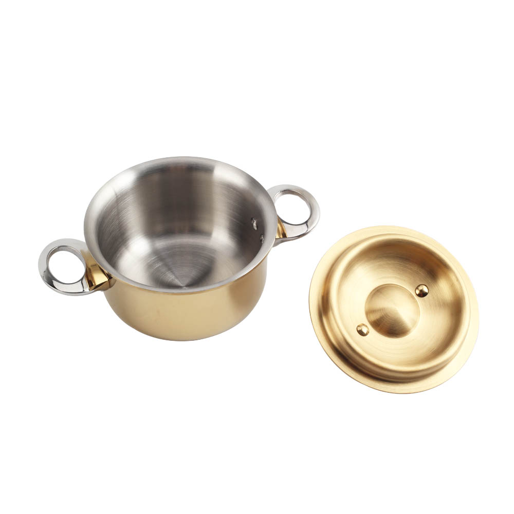 Gold Stainless Steel Tri-Ply Mini Sauce Pot